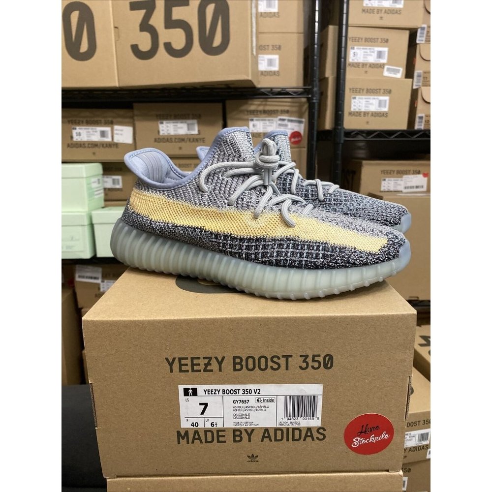 Adidas Yeezy Boost 350 V2 Ash Blue Shoes GY7657 Men's Sizes